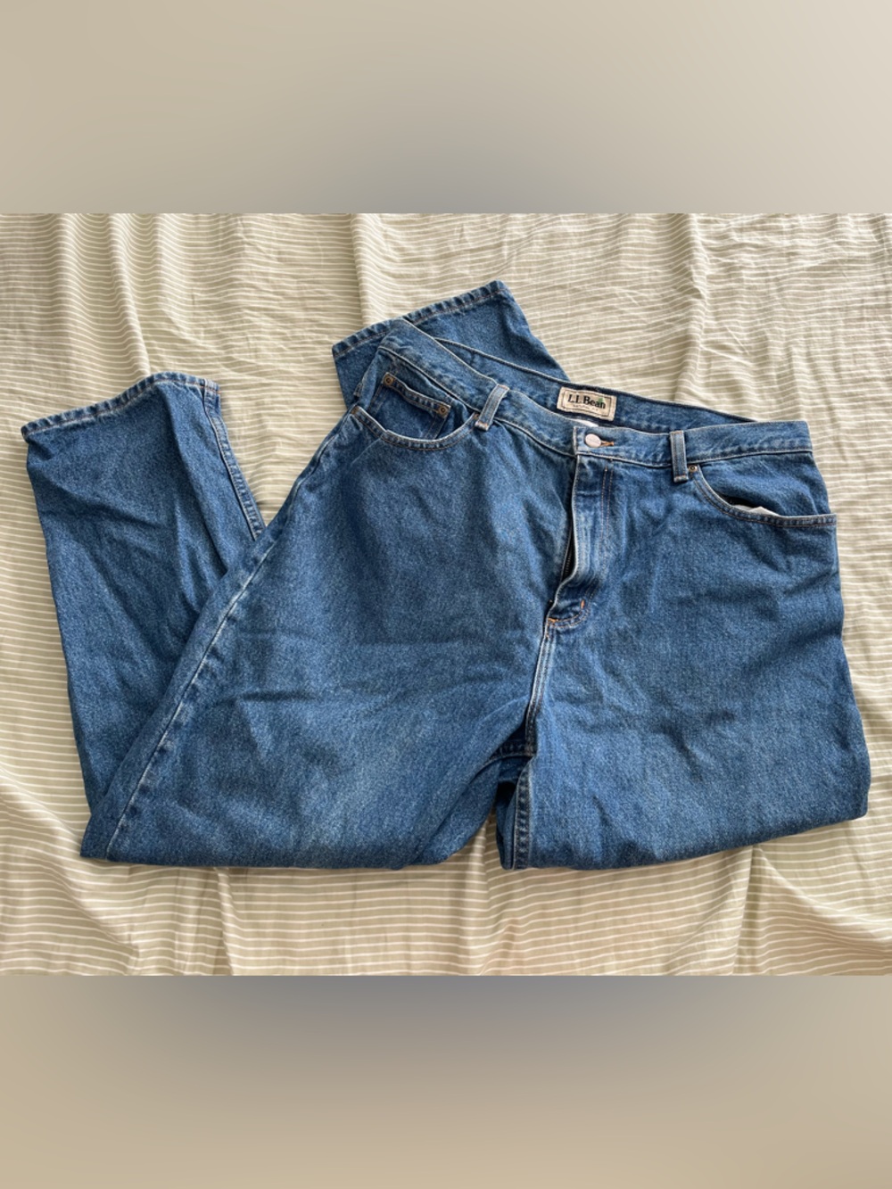 L.L. Bean Light Blue Denim Jeans 100% Cotton